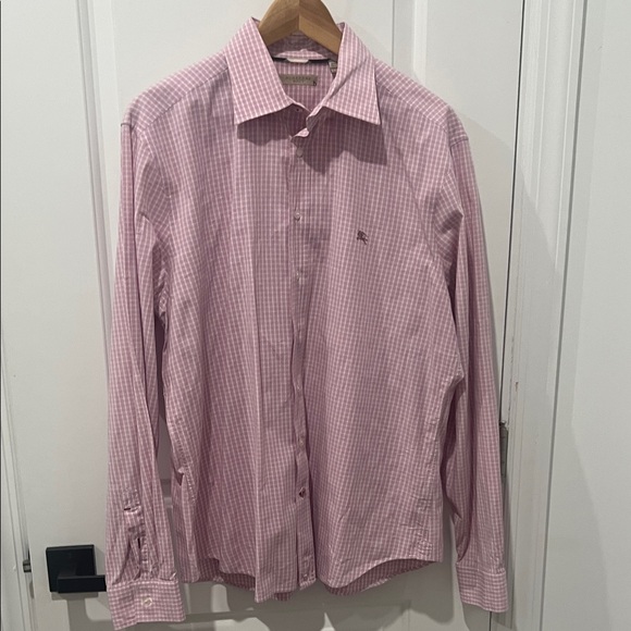 Burberry Other - Burberry Brit Pink Gingham Button Down Shirt Size XL